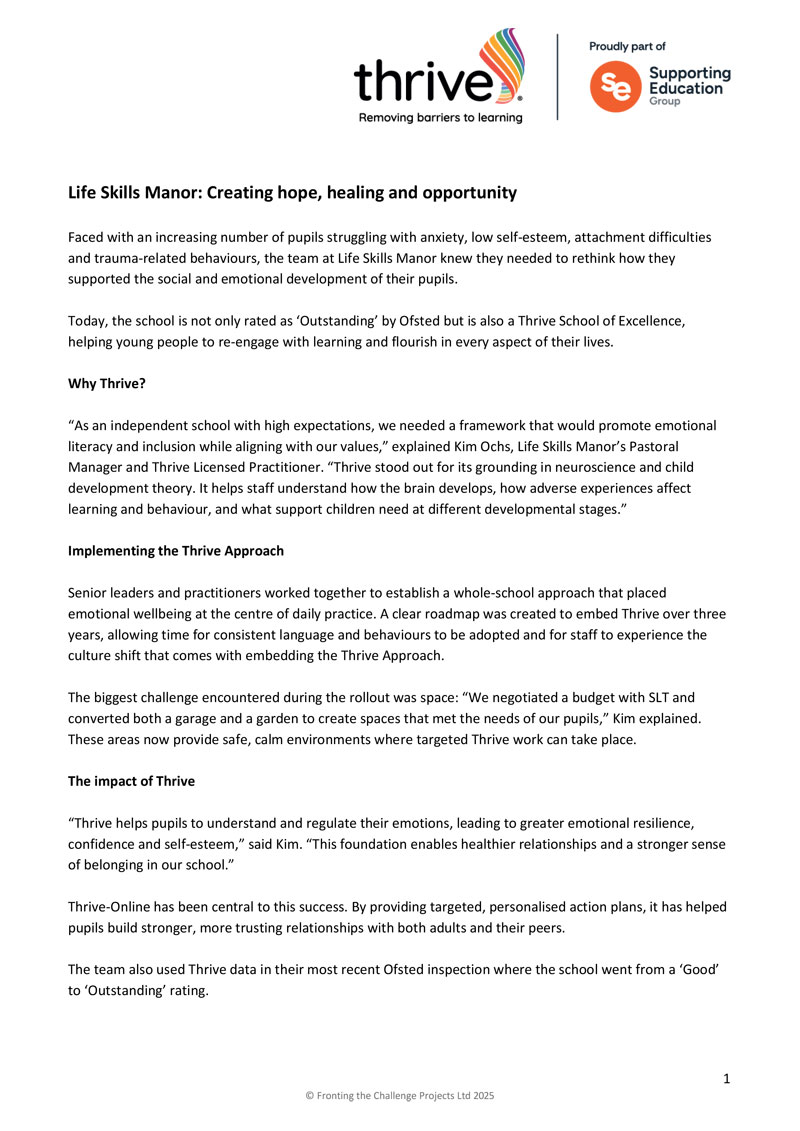 Pastoral Thrive Case Study